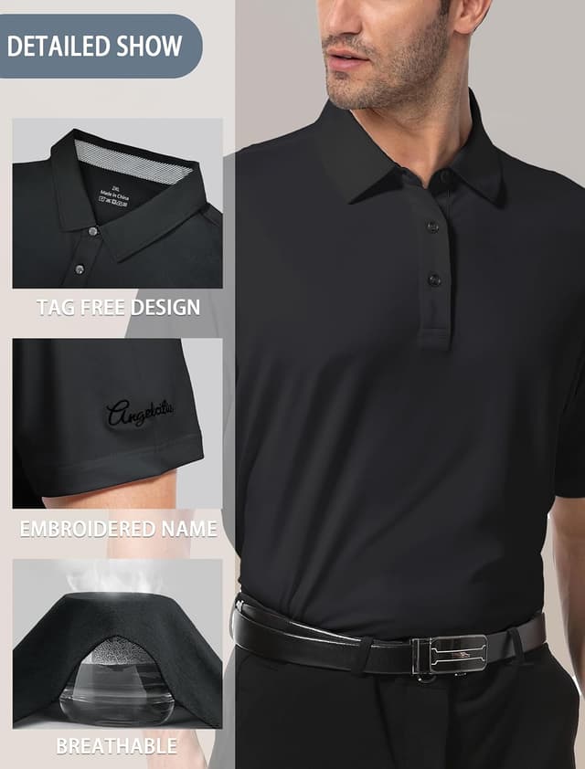 Detalle 2 de Mens Dry Fit Golf Polo Shirt