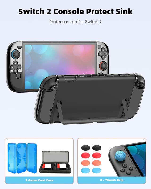 Detalle de Switch 2 Zubehör-Set (24-in-1) inkl. Slim-Hülle, Ladestation, Displayfolien & Joy-Con 2 Zubehör