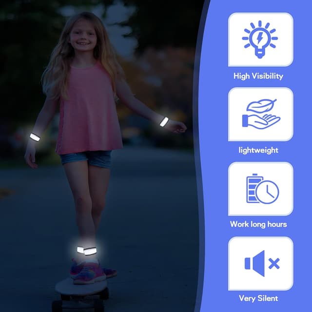 Detalle 2 de Bracelets LED enfants 6 modes, 25 x 4 cm