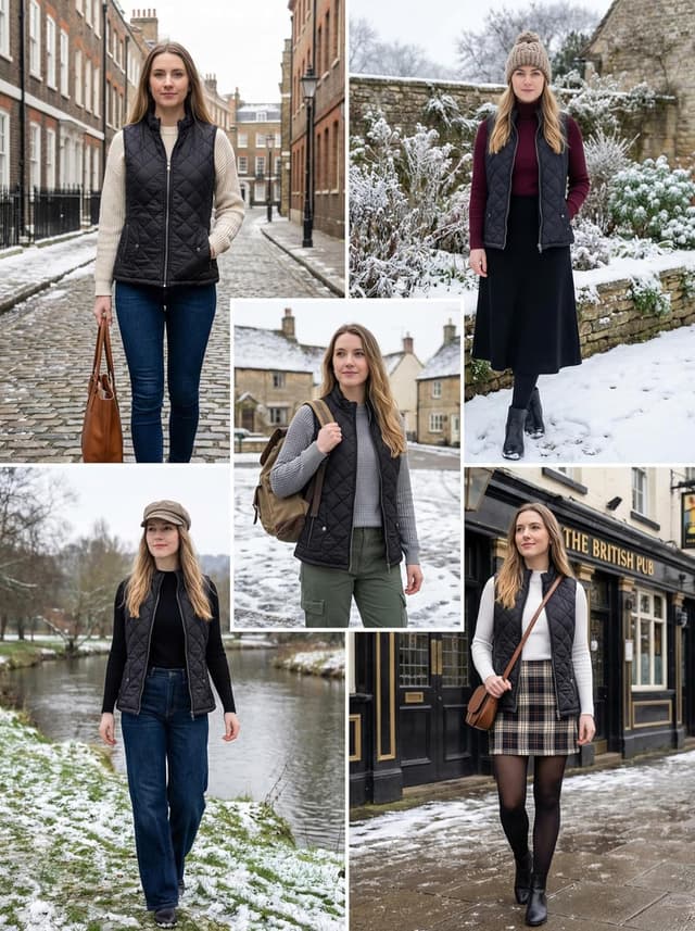 Detalle 2 de Fuinloth Quilted Vest lightweight zip gilet