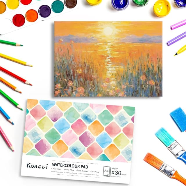 Thumbnail 6 de KONCCI Watercolour Paper Pad A4 300 GSM 🎨