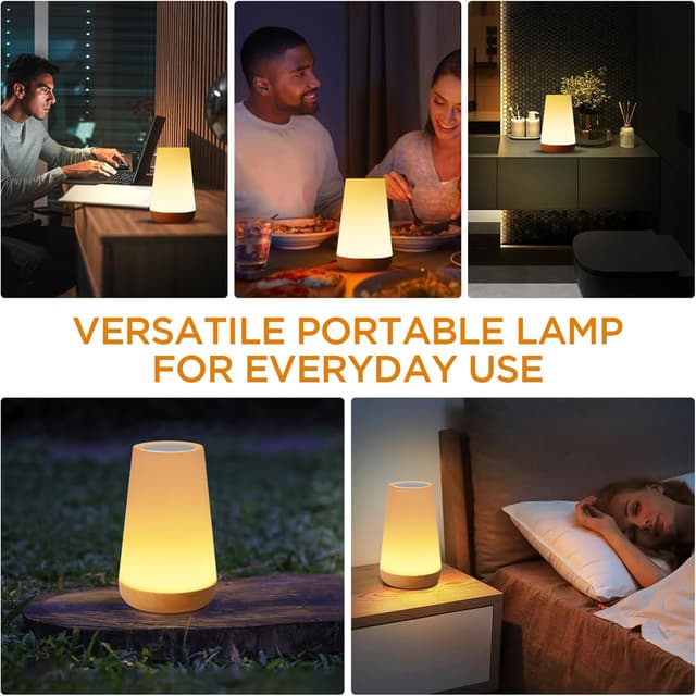 Thumbnail 5 de Romon Lampada da Comodino Luce Notturna