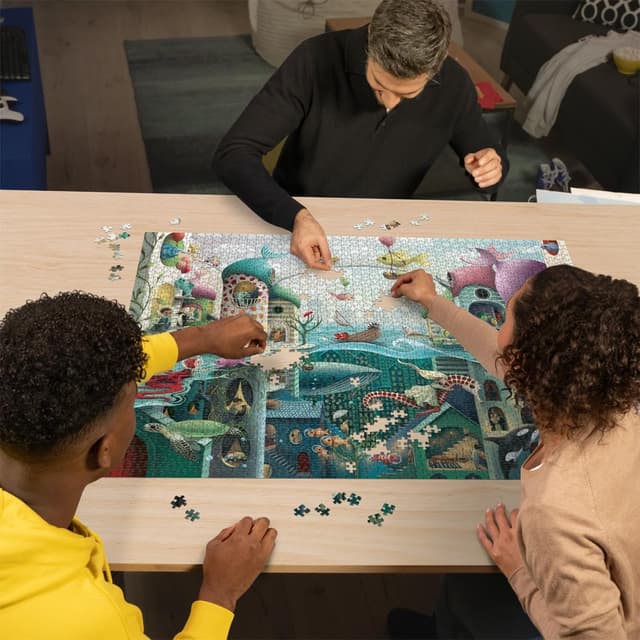 Detalle 2 de Puzzle Ravensburger 2000 pièces poissons