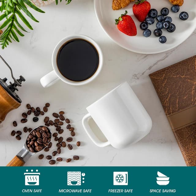 Detalle de vancasso Porcelain Coffee Mugs Set 6, 16 oz