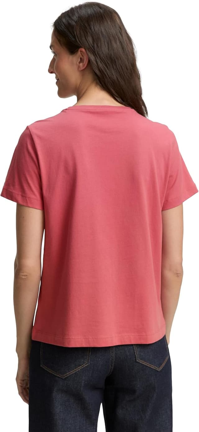 Detalle de Tom Tailor 1047837 T-Shirt Donna in jersey di cotone biologico con stampa floreale