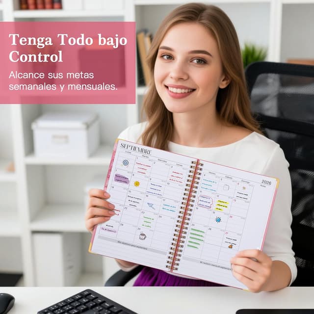 Thumbnail 6 de Agenda 2026 en Español con planificador semanal