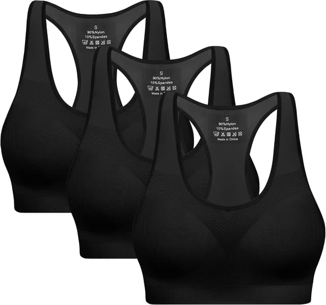 Detalle 2 de Women’s Racerback Sports Bras with Removable Pads — High-Impact Athletic Tank Top Bra for Yoga & Workouts