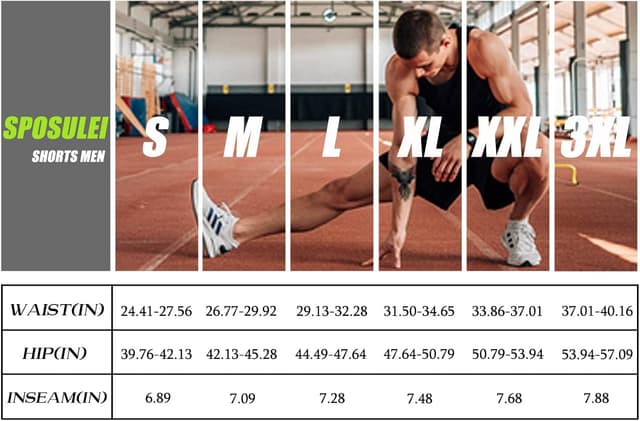 Detalle de SPOSULEI Men's Athletic Hiking Shorts — Water-Resistant Quick-Dry with Zipper Pockets