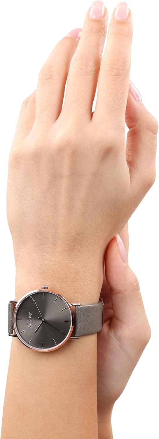 Thumbnail 1 de s.Oliver Damen Armbanduhr Quarzuhr Analog Leder 18,5 cm
