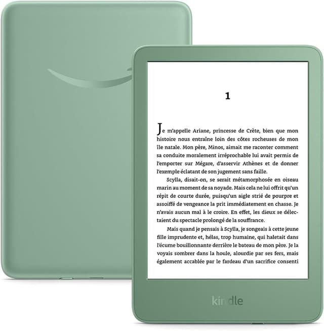 Detalle 2 de Amazon Kindle (nouvelle génération) vert matcha – écran antireflets, éclairage avant réglable et 16 Go