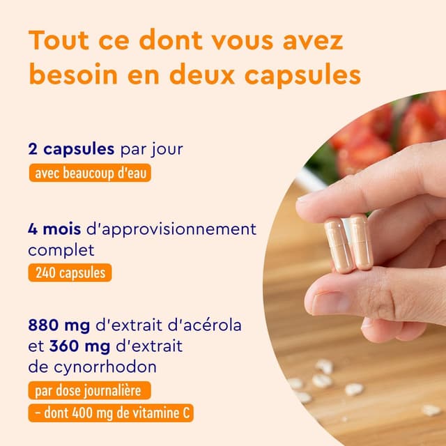 Detalle 2 de Vitamine C Pure 240 Capsules 400 mg