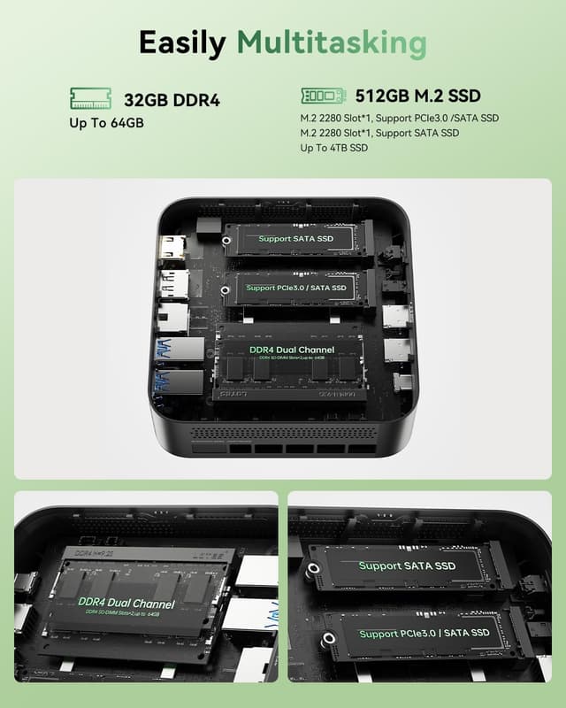 Thumbnail 3 de KAMRUI E3B Mini PC 32GB RAM