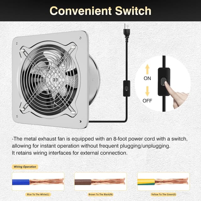 Thumbnail 4 de FanGoFast 250mm Abluftventilator 1680 m³/h