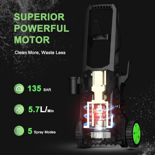 Detalle de Pressure Washer Power Jet with 4 Nozzles