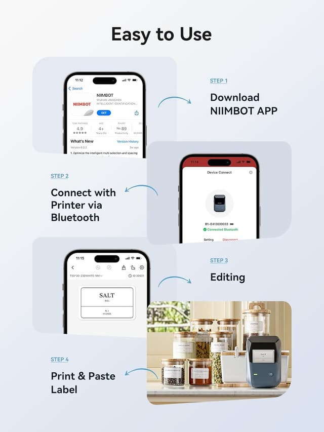 Thumbnail 4 de NIIMBOT B1 2 Inch Portable Label Printer