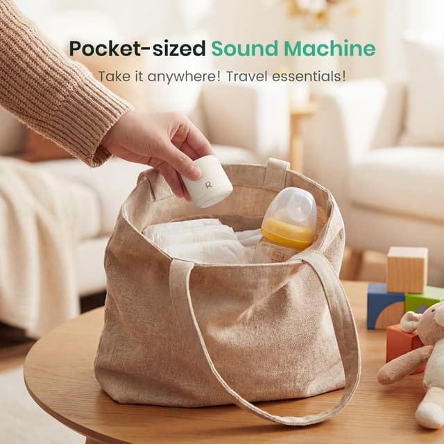 Detalle 2 de Restnature Portable White Noise Machine for Baby & Adults (16 sounds, USB rechargeable, timers)