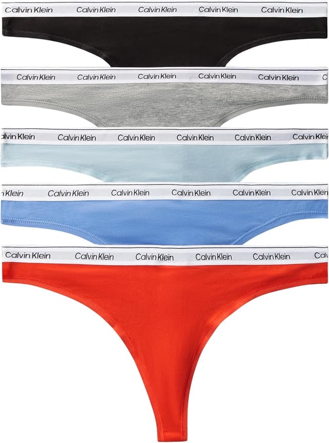 Detalle 2 de Calvin Klein Women’s 5 Pack Low Rise Stretch Cotton Thongs