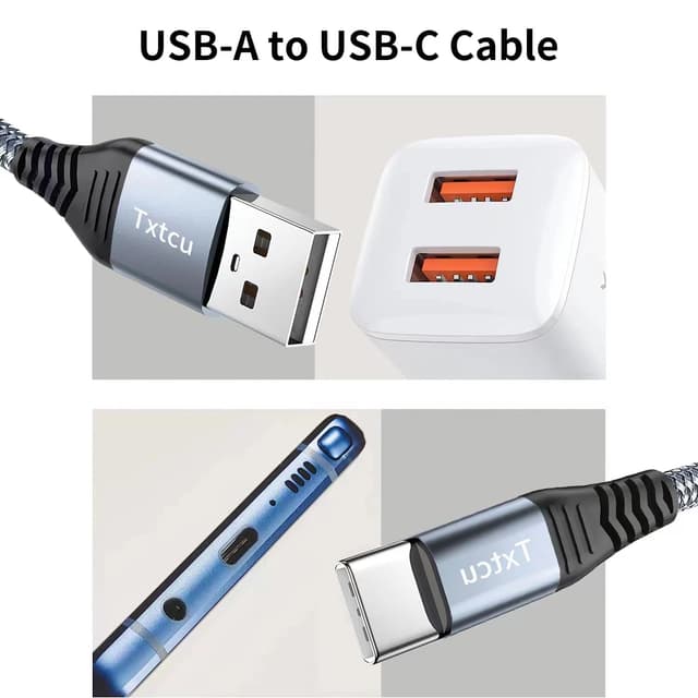 Detalle 2 de Txtcu Long USB C Cable 5m USB Type‑C Braided Cable