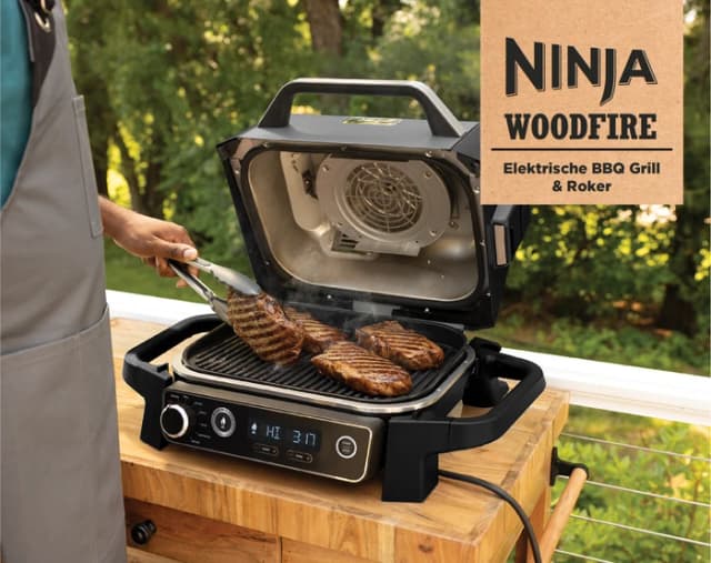 Thumbnail 11 de Ninja Woodfire Outdoor Grill OG701EU – kompakter Elektrogrill mit Smoker-Box