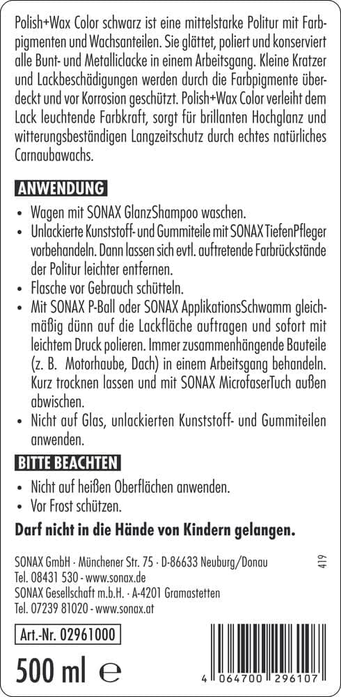 Thumbnail 1 de SONAX Polish+Wax Color Politur 500 ml