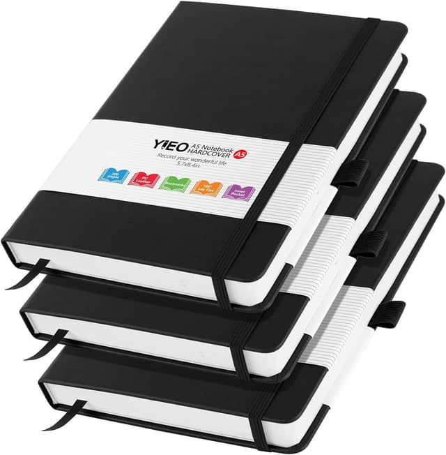 Detalle de A5 Lined Notebook 3 Pack, 200 pages