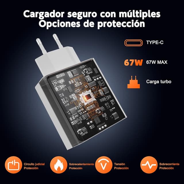 Thumbnail 5 de Etssembo Cargador Rápida USB C 67W