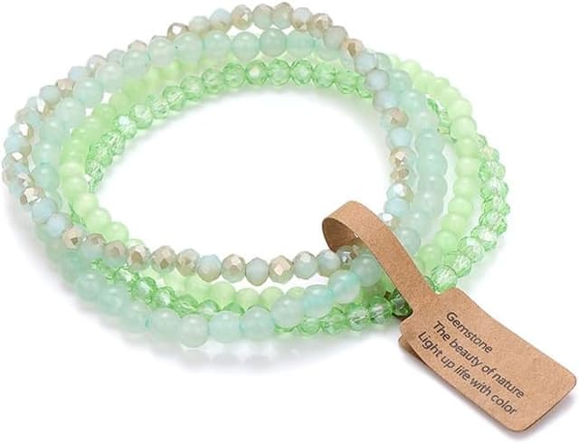 Thumbnail 6 de JENCVNL Damen Kristall-Perlenarmband im Boho-Stil, mehrlagig, elastisch