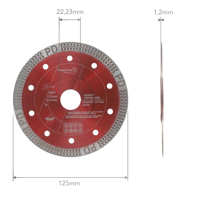 Thumbnail 2 de PRODIAMANT F993 Disco diamantato 125 mm