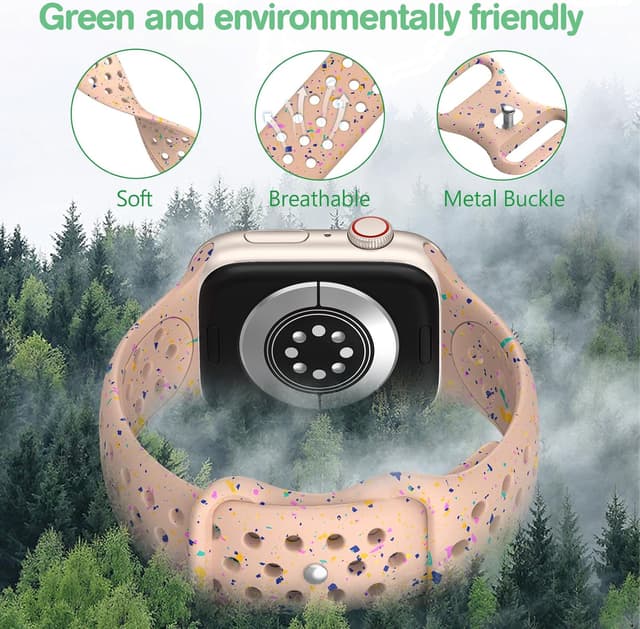 Detalle de Unbeinst Sport Straps silicone replacement bands for Apple Watch (38/40/41mm, Ultra/Ultra 2, Series 1–10, SE)