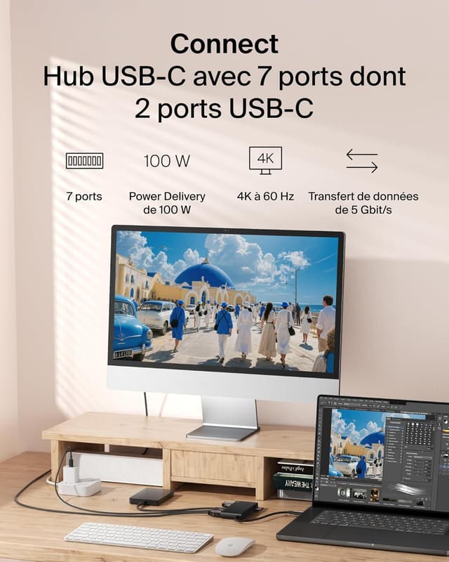 Thumbnail 1 de Belkin Hub USB-C 7 ports HDMI 4K
