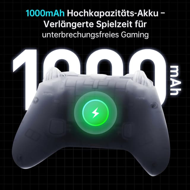 Detalle de Machenike G3V2 Wireless-Controller für den PC – 2 Hall-Effekt-Sticks, 2 zuschaltbare Tasten, 1000mAh Akku, RGB (G3V2)
