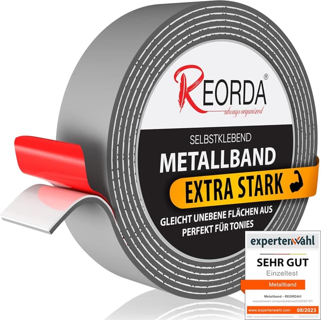 Imagen de REORDA Metallband Grau selbstklebend 3 m en OfertitasTOP