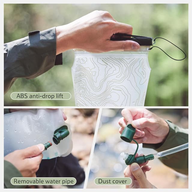 Detalle de Naturehike TPU Trinkblase für Outdoor & Rucksackreisen mit Trinkaufsatz und Schutzdeckel