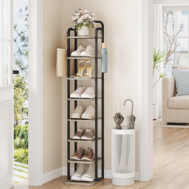 Thumbnail 1 de Hzuaneri Étagère à chaussures 8 niveaux 135 cm