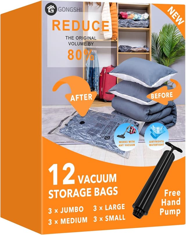 Detalle de GONGSHI Vacuum Storage Bags 12-pack