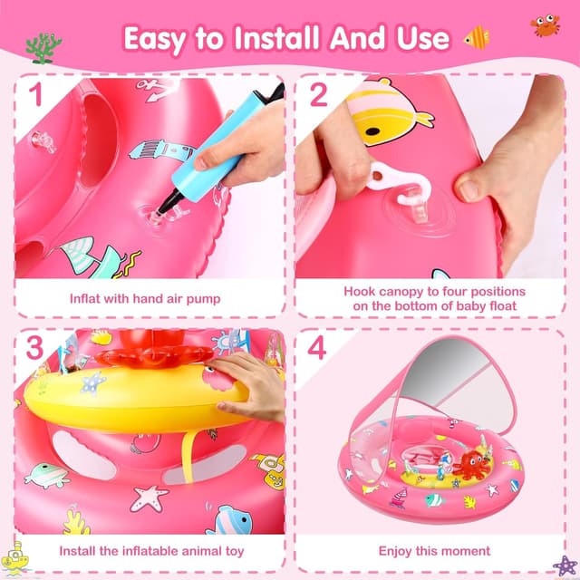 Thumbnail 5 de Joyful Baby Pool Float with Canopy
