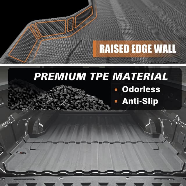 Detalle 2 de TripleAliners TripleAliners Truck Bed Mat (5 ft) for Colorado & Canyon 2023–2024 | TPE Tailgate/Bed Liner Protection