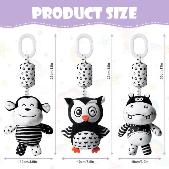 Thumbnail 1 de Aolso Pram Toys Black and White