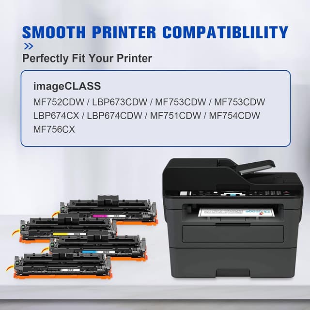 Detalle de Pack de 4 cartouches toner compatibles Canon 069 / 069H (Noir + CMJ) pour Canon imageCLASS et LBP