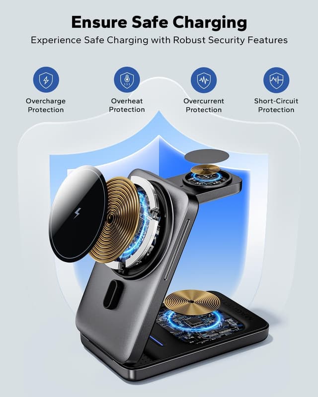 Thumbnail 6 de KPON 3-in-1 Wireless Charging Station for Apple devices (20W adapter included) - dark grey