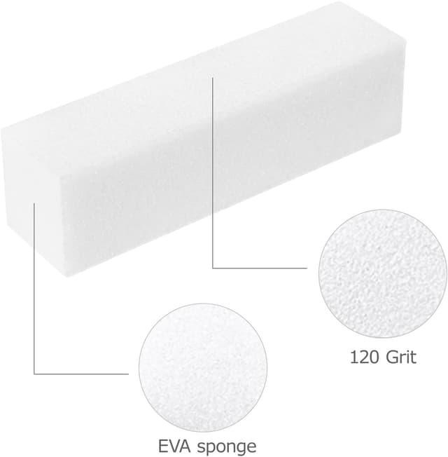 Detalle de 20 pezzi nail buffer quadrato in spugna e smeriglio per manicure e nail art fai da te