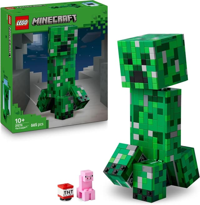 Detalle de LEGO Minecraft Der Creeper (Modell 21276) – bewegliche Actionfigur mit TNT-Element