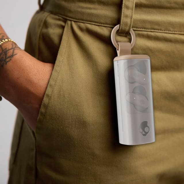 Detalle de Skullcandy Dime Evo In-Ear Wireless-Kopfhörer (Beige) – bis zu 36 Std. Akkulaufzeit, Mikro, IPX4