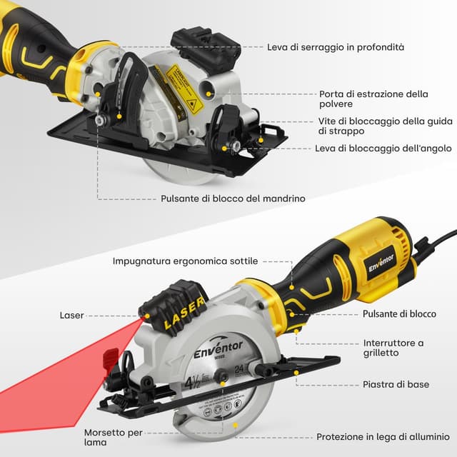 Thumbnail 1 de Enventor Mini Sega circolare 705W 🛠