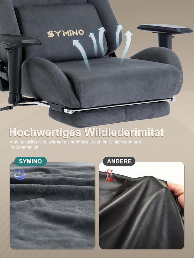 Thumbnail 6 de Symino Gaming Stuhl ergonomischer PC-Stuhl mit Fußstütze