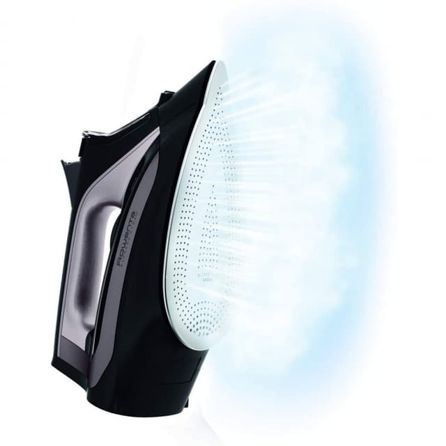 Detalle de Rowenta Express Steam 2.600 W plancha a vapor negro y rosa