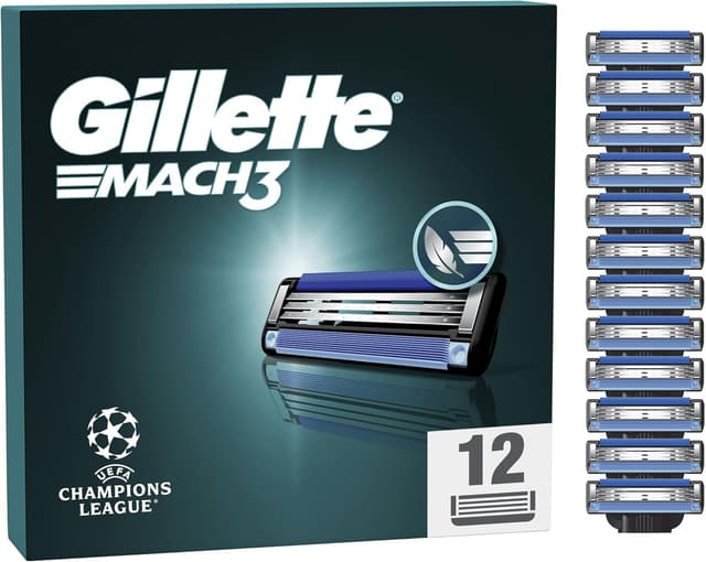 Imagen de Gillette Mach3 razor blades 12 pack 🪒 en OfertitasTOP