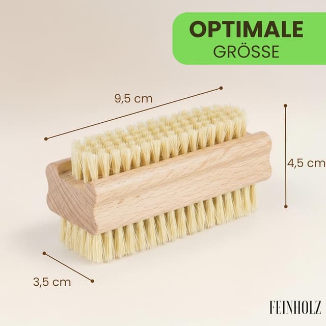 Detalle 2 de FEINHOLZ Handbürste Holz Nagelbürste 3er-Set