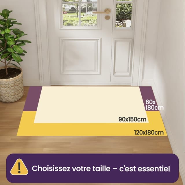 Detalle 2 de DEXI Tapis couloir 60 x 180 cm gris-bleu