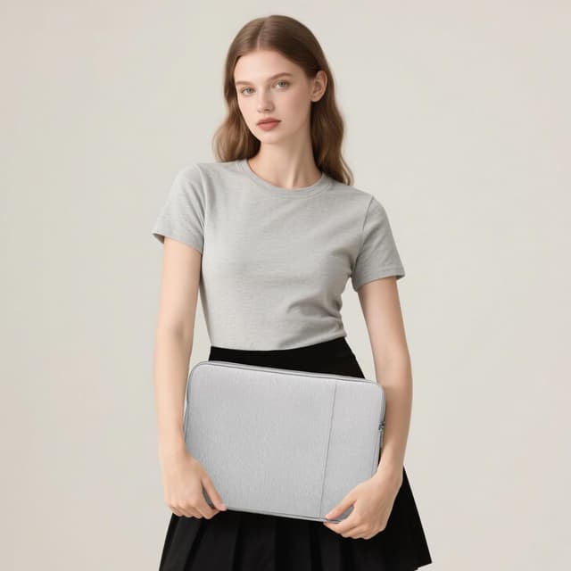 Thumbnail 6 de HYZUO Custodia Borsa per portatile 13" in grigio chiaro, protezione 360° e organizer accessori